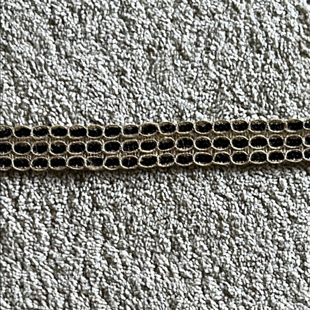 J Crew Jute & Leather Belt Sequin Accents Brass Hardware - Size MEDIUM - Picture 11 of 12